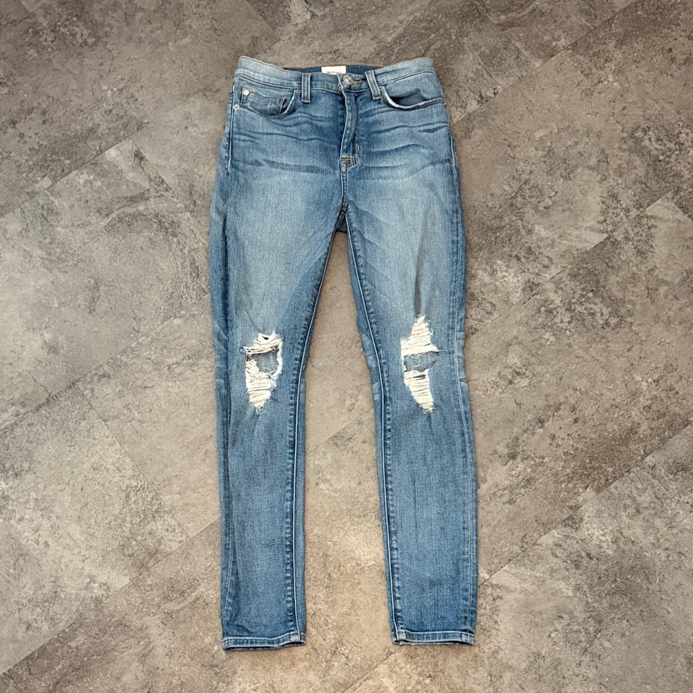 Hudson Jeans Light Blue Ripped Skinny Jeans